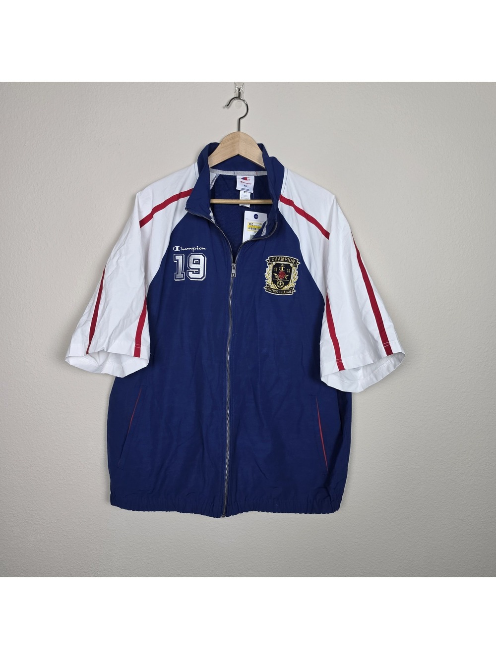 Champion Men's "World Game" Game-Day Short Sleeve Full Zip XL